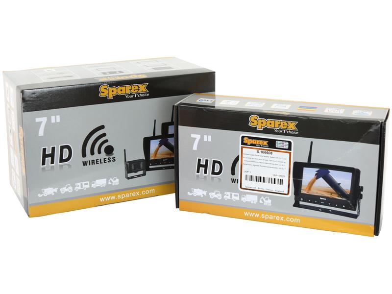 Sistema de Camara digital wireless x 3 7'' monitor, x 1 Câmara CMOS de x 3 sunvisor Removível x 1 manual (S.166608)