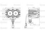 LED Farol LED, CISPR 25: Class 3, Esq./Dt. (Spot Beam), 4000 Lumens, 9-36V (S.166700)