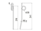 Mola Comp:241mm, Larg:17mm, Ø5.5mm - para John Deere Aplicavel em: Z102299 (S.166722)