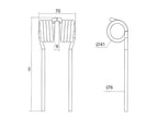 Mola Comp:185mm, Larg:70mm, Ø6mm - para Mchale Aplicavel em: CTN00025 (S.166734)