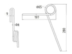Mola - Ø8mm, Comp: 280mm Aplicavel em: FKX0385 (S.166739)
