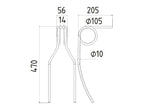 Mola - Ø10mm, Comp: 470mm Aplicavel em: 8612370900 (S.166741)