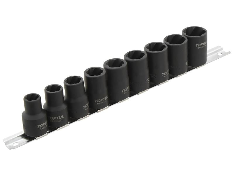 Jogo de extractores de porcas 1/2'' (9 un.) (S.166780)