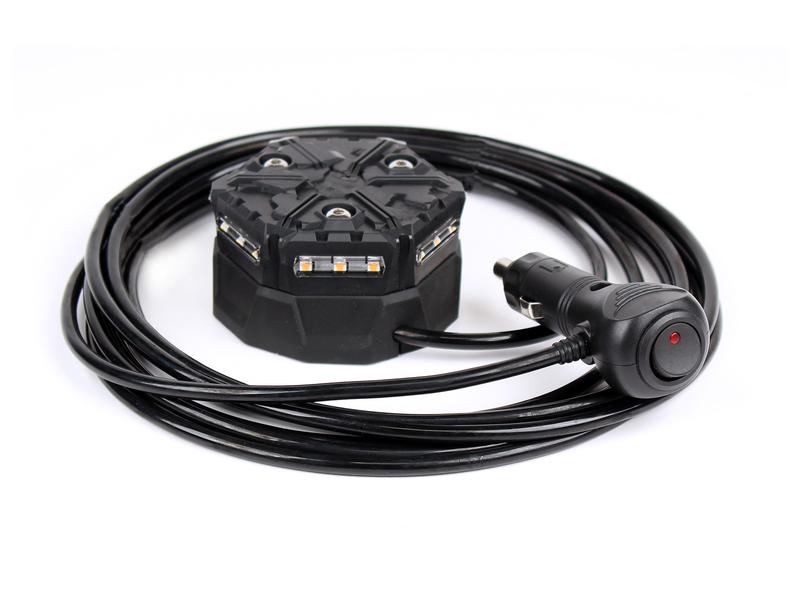 LED Rotativo micro Magnético 12V amarelo (S.167701)