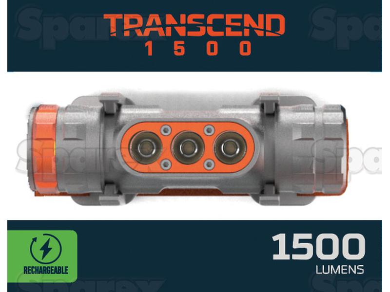 Lanterna de cabeça recarregável TRANSCEND 1500 (S.170442)