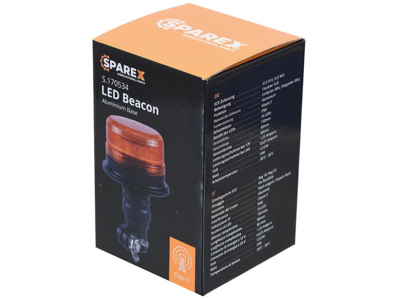 LED Rotativo (amarelo), CISPR 25: Class 5, Ficha Flexivel, 12-24V (S.170534)