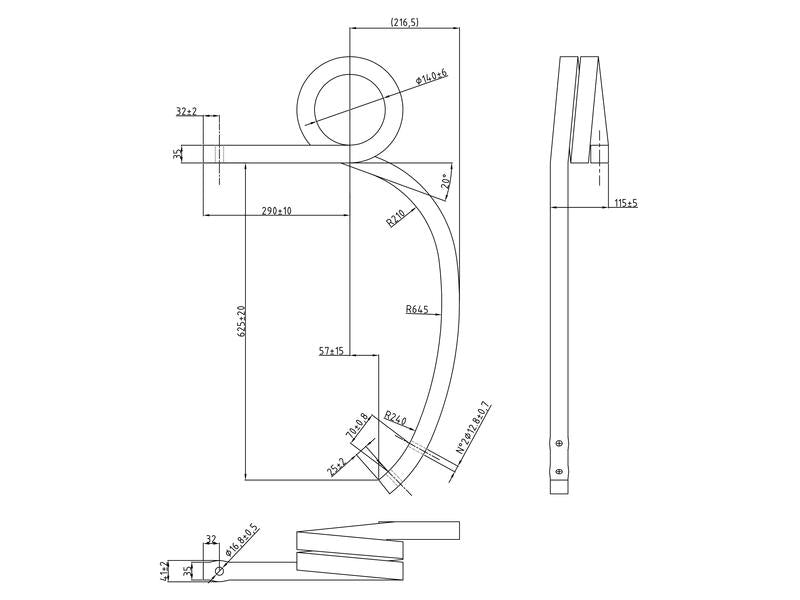 Mola vibrocultor - 35 x 35x625 Dt. (S.170586)