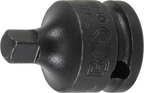 Adaptador para chave de caixa de impacto | Quadrado externo 10 mm (3/8") - Sextavado externo 6,3 mm (1/4")