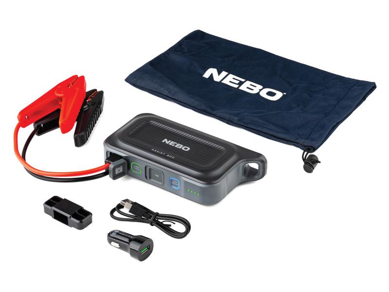 NEBO Assist™ 800 Jump Starter 12V Design 3 em 1 para ligar/carregar/iluminar (S.171112)