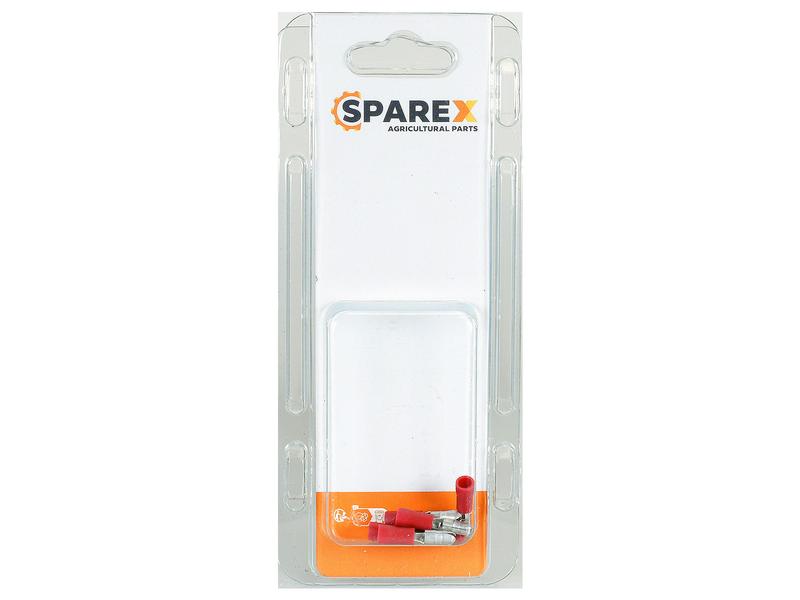 Agripak 6 un. Term. pré-isolado - Macho, 4.0mm, Vermelho (S.172795)