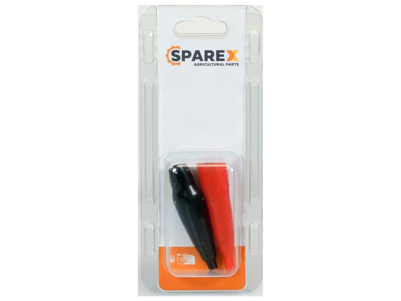 Agripak 2 un. Garra crocodilo - 10 Amps, Vermelho Preto (S.172816)