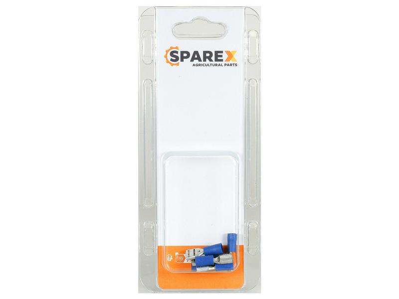 Agripak 6 un. Terminal 6.3mm, Azul (S.172952)