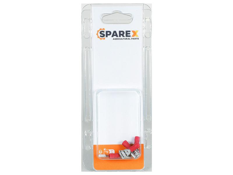 Agripak 6 un. Terminal 6.3mm, Vermelho (S.172956)