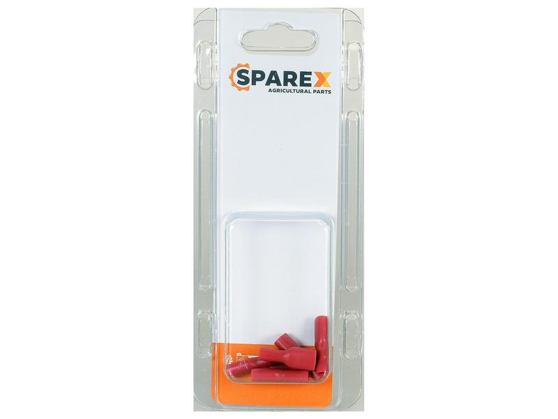 Agripak 6 un. Terminal 6.3mm, Vermelho (S.172957)