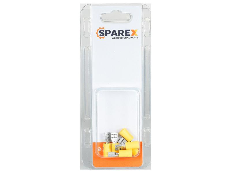 Agripak 6 un. Terminal 6.3mm, Amarela (S.172958)