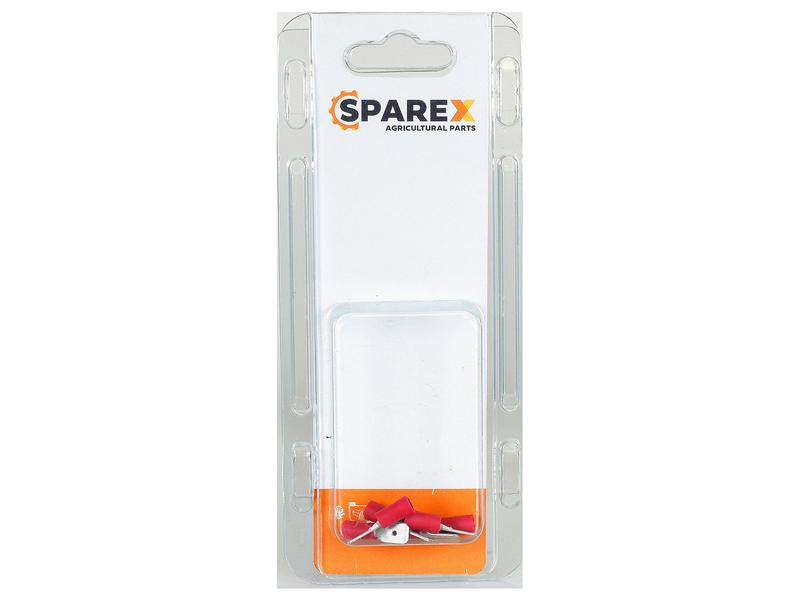 Agripak 6 un. Terminal 6.3mm, Vermelho (S.172962)