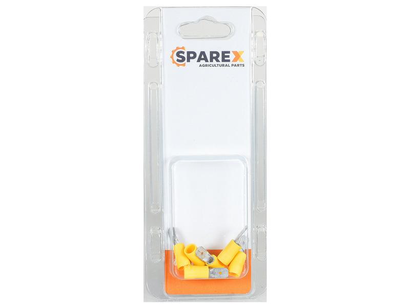Agripak 6 un. Terminal 6.3mm, Amarela (S.172963)