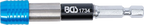 Suporte de pontas automático | Saída de sextavado interno 6,3 mm (1/4") | 80 mm
