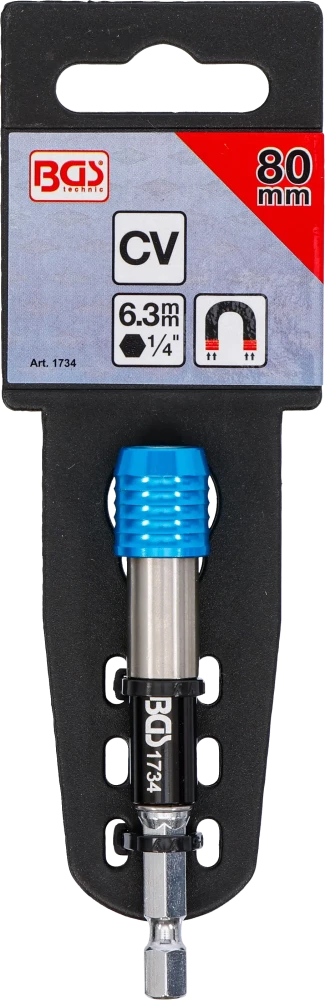 Suporte de pontas automático | Saída de sextavado interno 6,3 mm (1/4") | 80 mm
