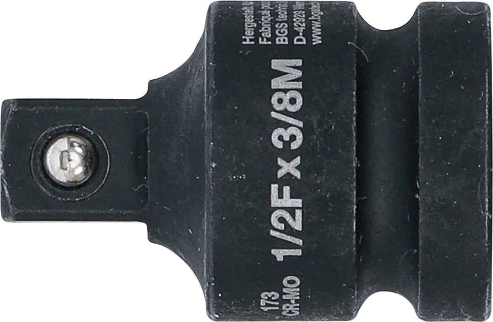 Adaptador para chave de caixa de impacto | Quadrado externo 12,5 mm (1/2") - Sextavado externo 10 mm (3/8")