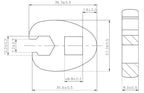 Chave pé de corvo | Entrada de quadrado interno de 10 mm (3/8") | 10 mm
