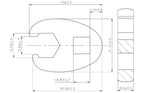 Chave pé de corvo | Entrada de quadrado interno de 10 mm (3/8") | 14 mm
