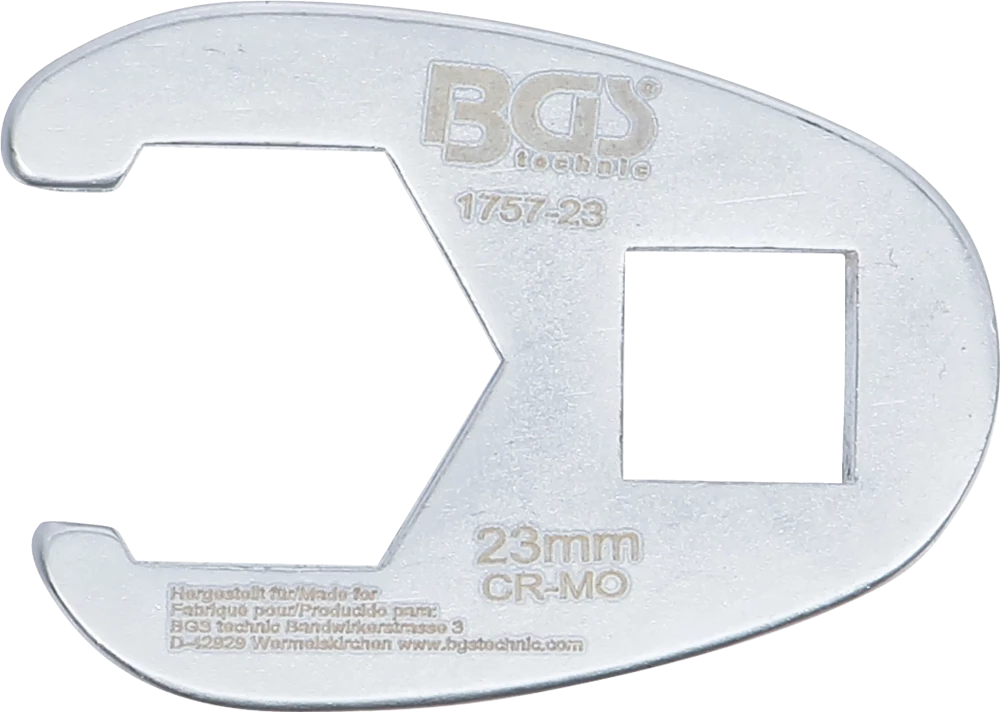 Chave pé de corvo | Entrada de quadrado interno de 12,5 mm (1/2") | 23 mm