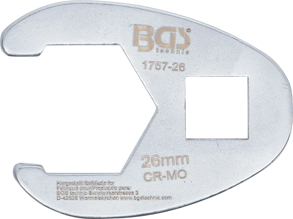 Chave pé de corvo | Entrada de quadrado interno de 12,5 mm (1/2") | 26 mm