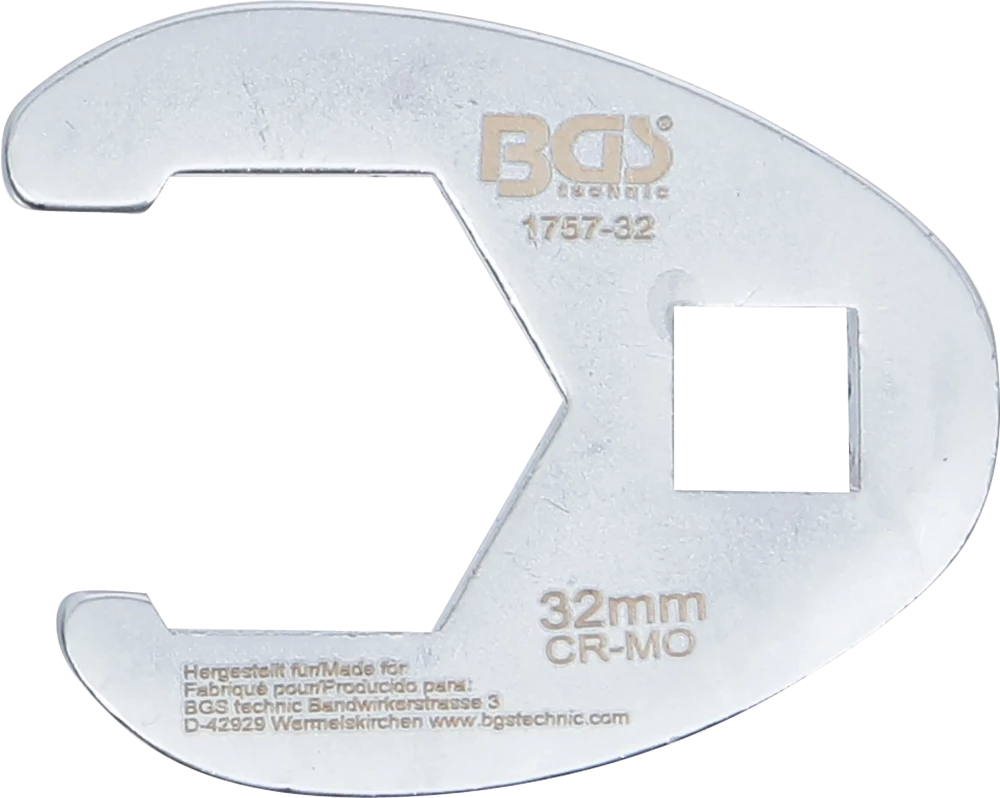 Chave pé de corvo | Entrada de quadrado interno de 12,5 mm (1/2") | 32 mm