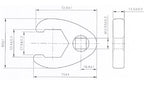 Chave pé de corvo | Entrada de quadrado interno de 12,5 mm (1/2") | 33 mm