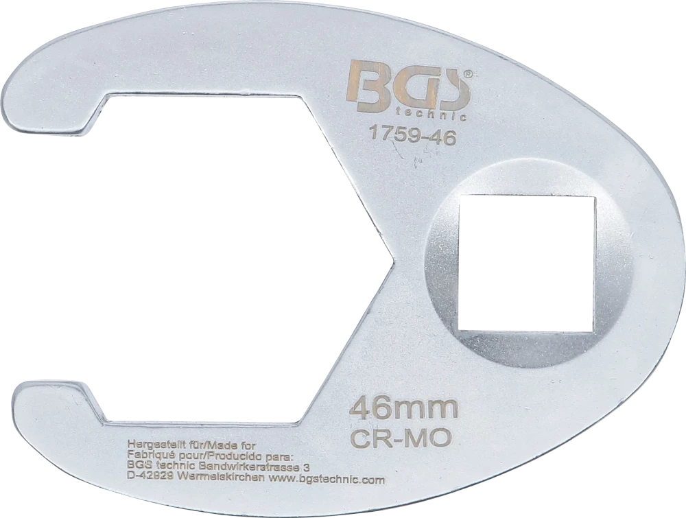 Chave pé de corvo | Entrada de quadrado interno de 20 mm (3/4") | 46 mm