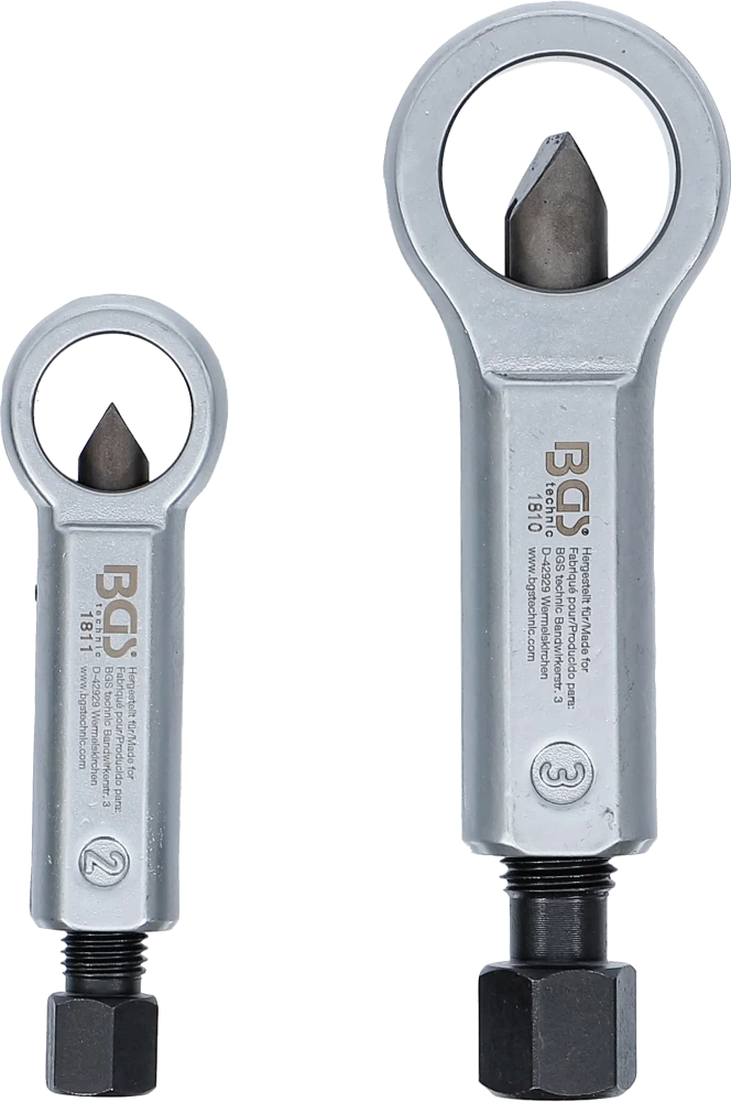 Conjunto de removedores de porcas | 12 - 16 mm / 16 - 22 mm | 2 peças