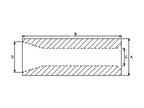 Casquilho bico do carregador frontal - Ø50 x 110mm (Cone 2) (S.1841)