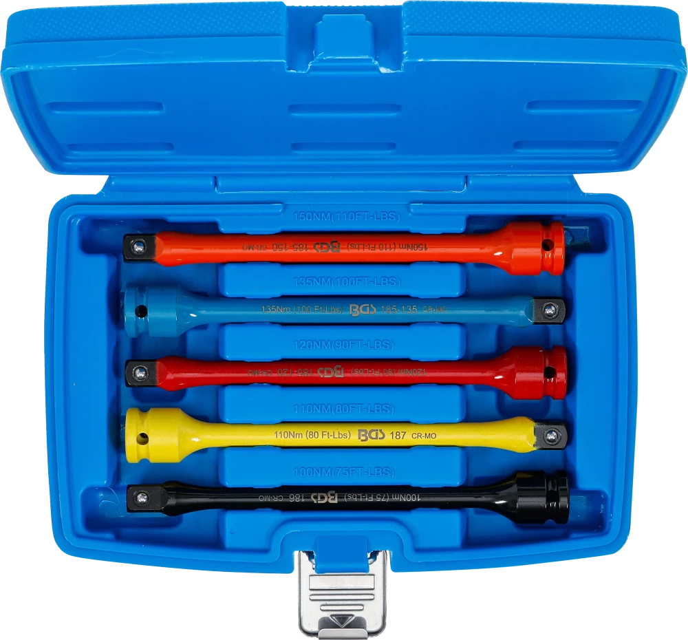 Conjunto de barras de torção | 12,5 mm (1/2") | 100 - 150 Nm | 5 peças