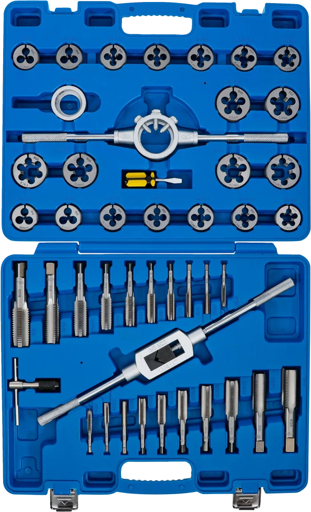 Conjunto de tarraxas | polegada | 1/4" - 1" | 45 peças