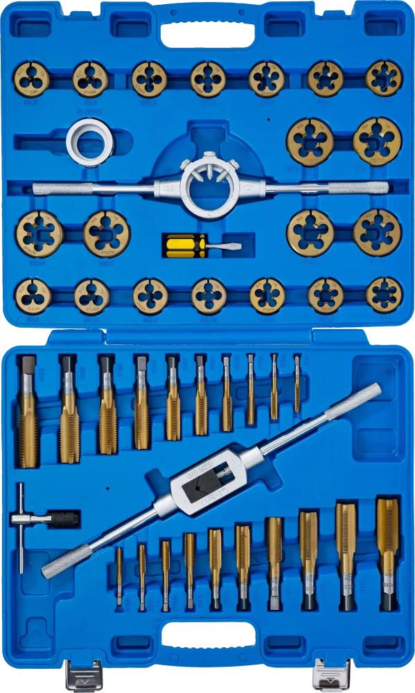 Conjunto de tarraxas | Revestidas a estanho | M6 - M24 | 45 peças
