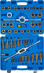 Conjunto de tarraxas | Revestidas a estanho | M6 - M24 | 45 peças