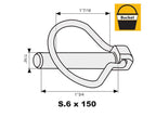 Balde pequeno 150 un. Cavilha mola tipo Pêra 11mm x 44.5mm (S.18)