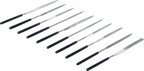 Conjunto de limas diamantadas | retas | 140 x 3 mm | 10 peças