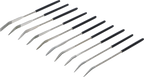 Conjunto de limas diamantadas de perfuração | curvas | 140 x 3 mm | 10 peças