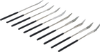 Conjunto de limas diamantadas de perfuração | curvas | 140 x 3 mm | 10 peças