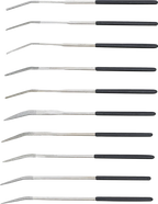 Conjunto de limas diamantadas de perfuração | curvas | 140 x 3 mm | 10 peças