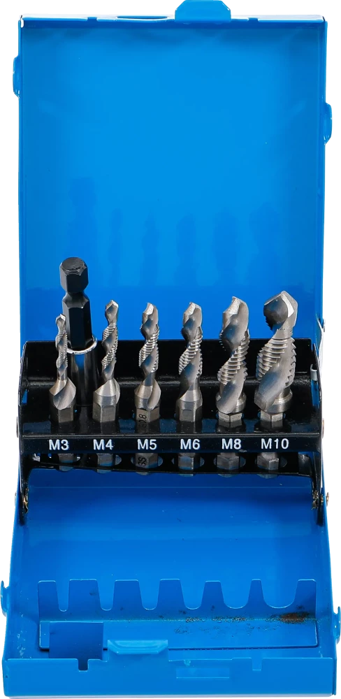Conjunto de tarraxas / brocas | HSS-G | 7 peças