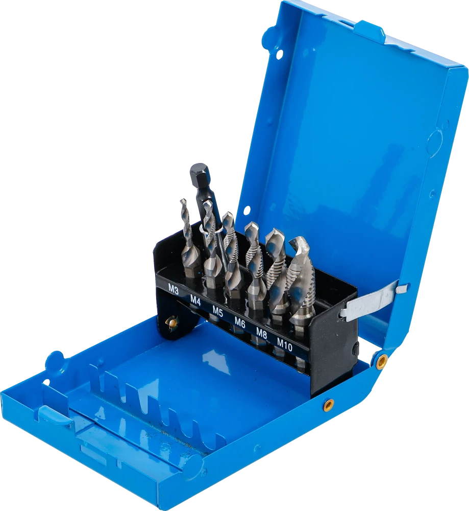 Conjunto de tarraxas / brocas | HSS-G | 7 peças
