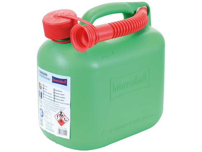 Plástico Jerri can - Verde 5 lts (Unleaded Petrol) (S.19322)
