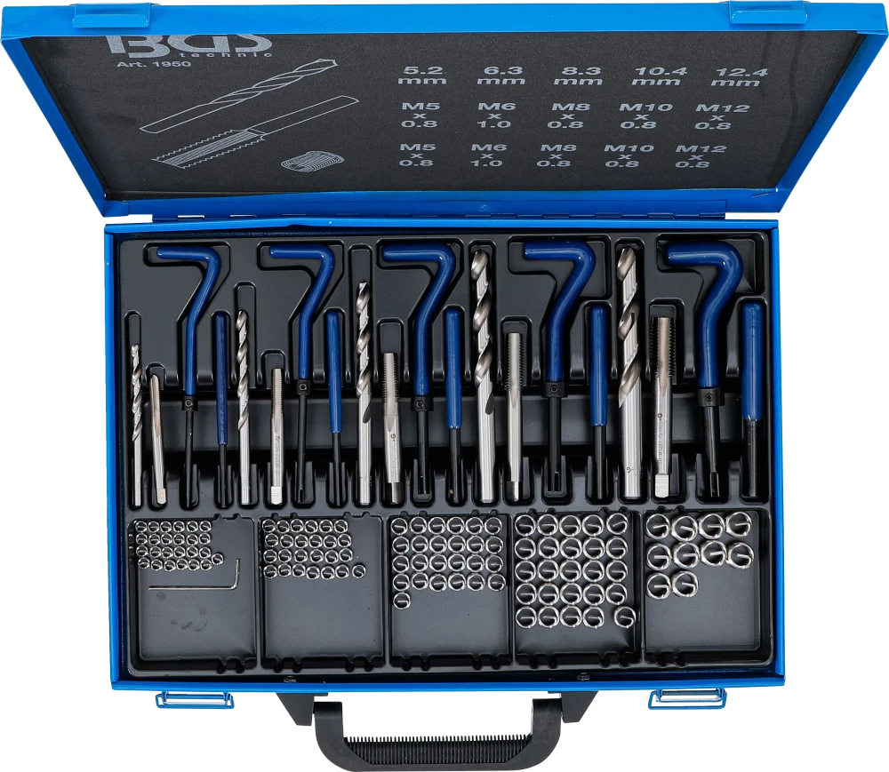 Kit de reparação de roscas | M5 - M12 | 130 peças