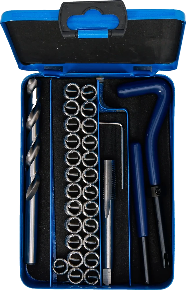 Kit de reparação de roscas | M10 x 1,5 mm | 29 peças