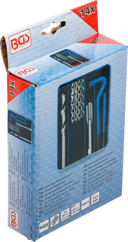 Kit de reparação de roscas | M14 x 1,25 | 14 peças
