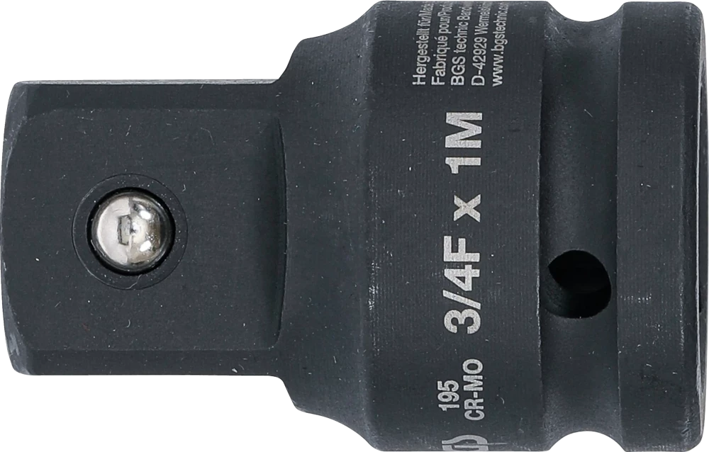 Adaptador para chave de caixa de impacto | Quadrado interno 20 mm (3/4") - Quadrado externo 25 mm (1")