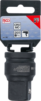 Adaptador para chave de caixa de impacto | Quadrado interno 20 mm (3/4") - Quadrado externo 25 mm (1")